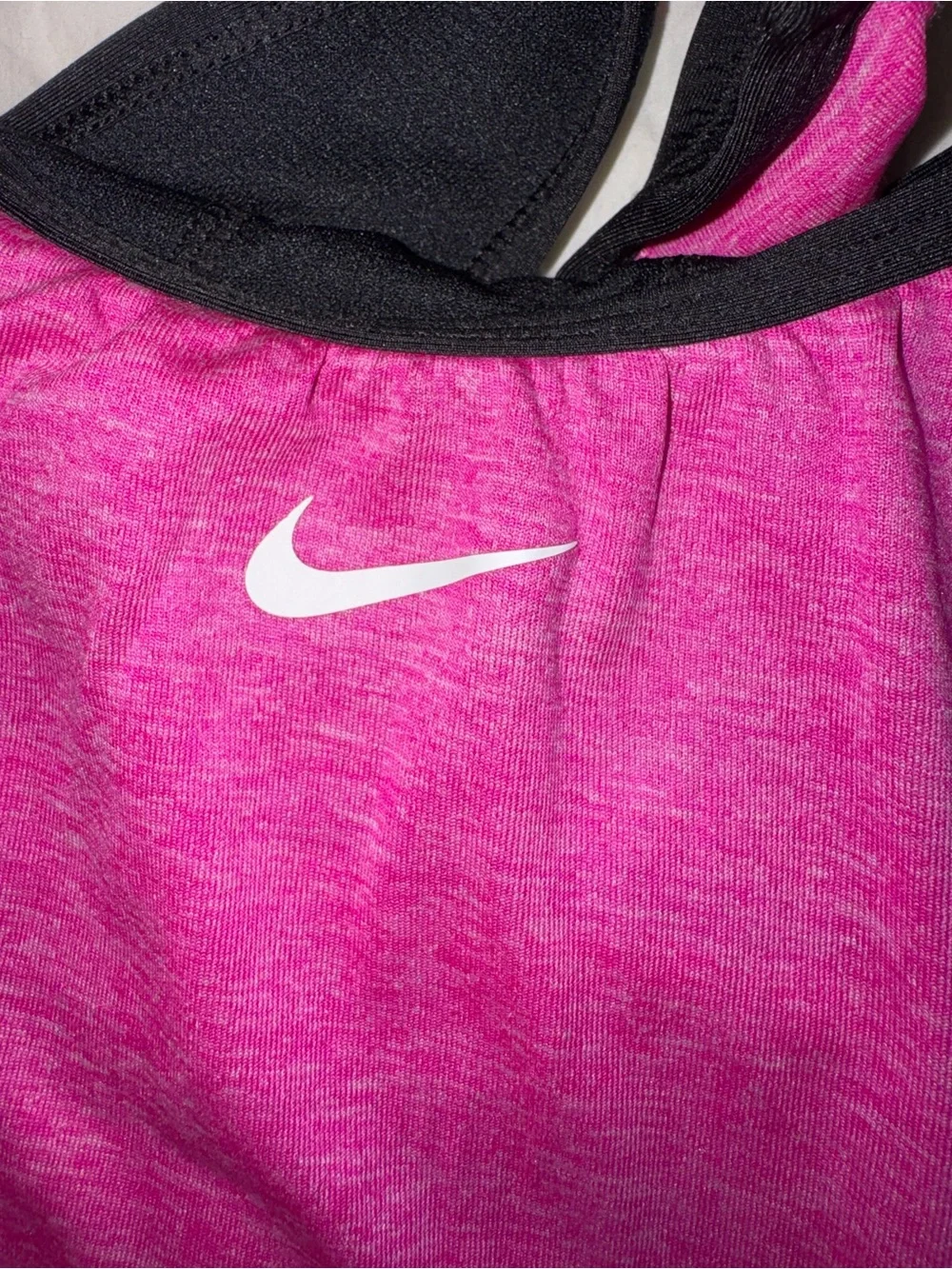 Nike Magenta Racerback Tank with Striped Side Panels